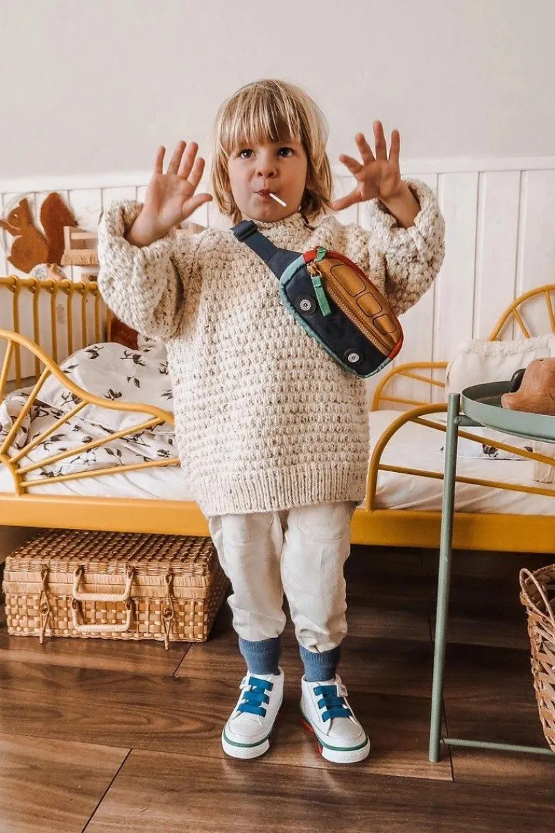 Chłopięce>Boto Dziecięce Wysokie Trampki Ze Ściągaczem Biało Granatowe Baxter