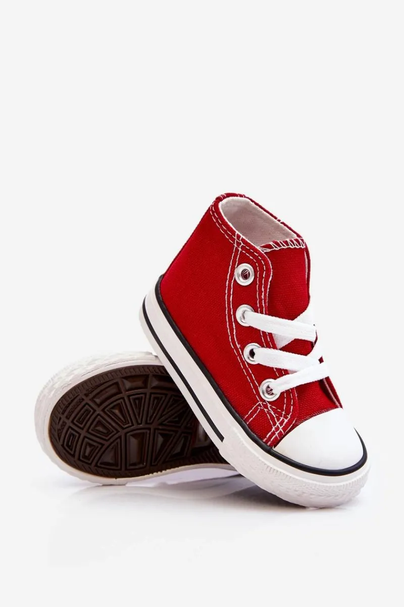 Chłopięce|Dziewczęce>Boto Dziecięce Wysokie Trampki Czerwone Filemon Czerwony