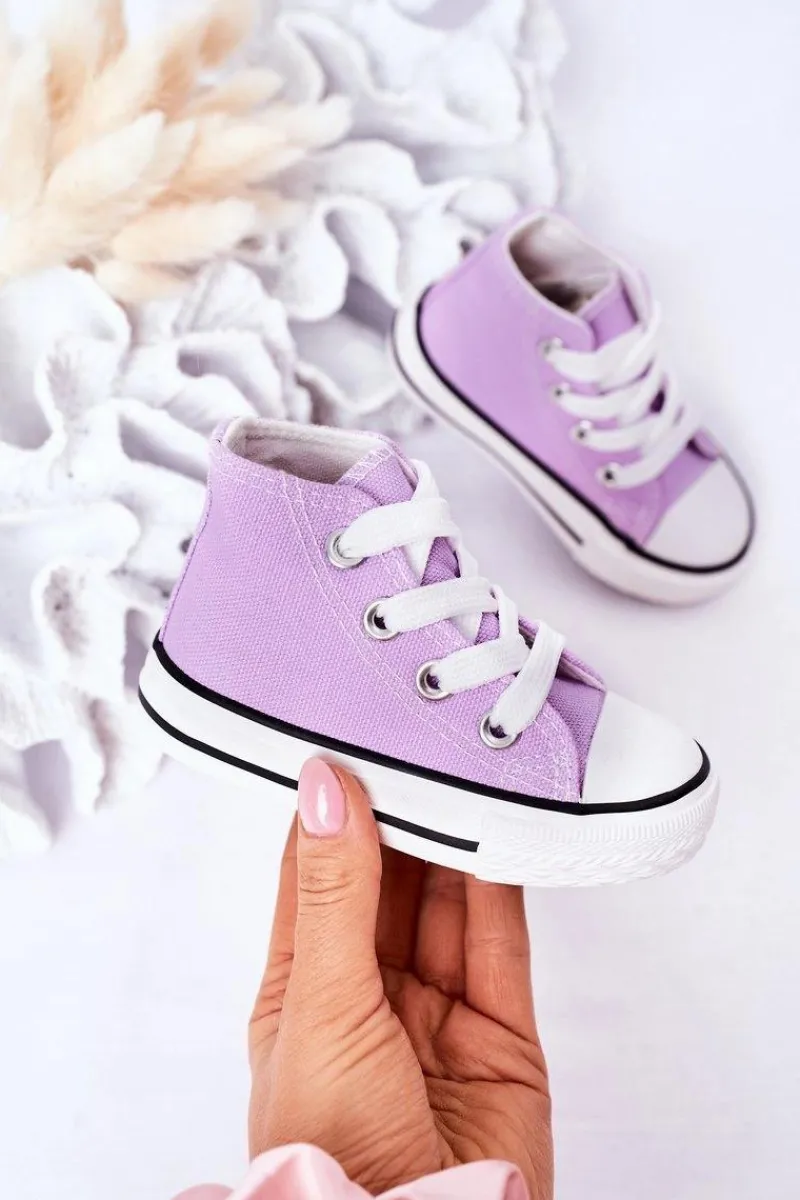 Chłopięce|Dziewczęce>Boto Dziecięce Wysokie Trampki Fioletowe Filemon