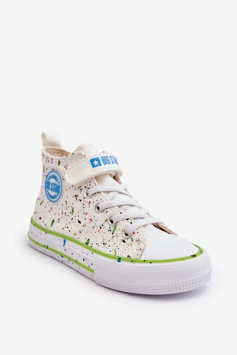 Chłopięce|Dziewczęce>Big Star Shoes Dziecięce Wzorzyste Trampki Big Star LL374049 Białe