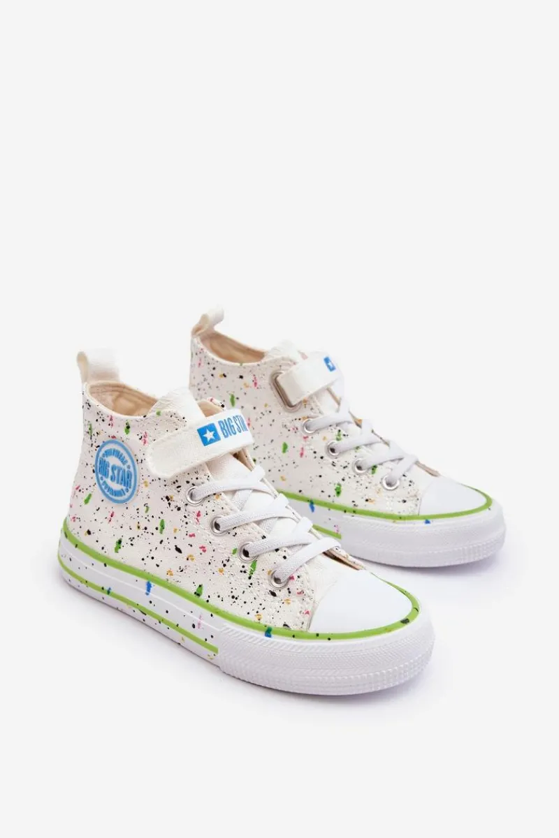 Chłopięce|Dziewczęce>Big Star Shoes Dziecięce Wzorzyste Trampki Big Star LL374049 Białe