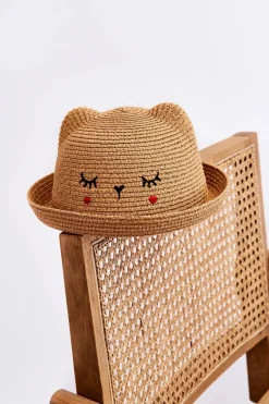 Okrycia Głowy>Boto Dziecięcy Kapelusz Z Misiem Beżowy