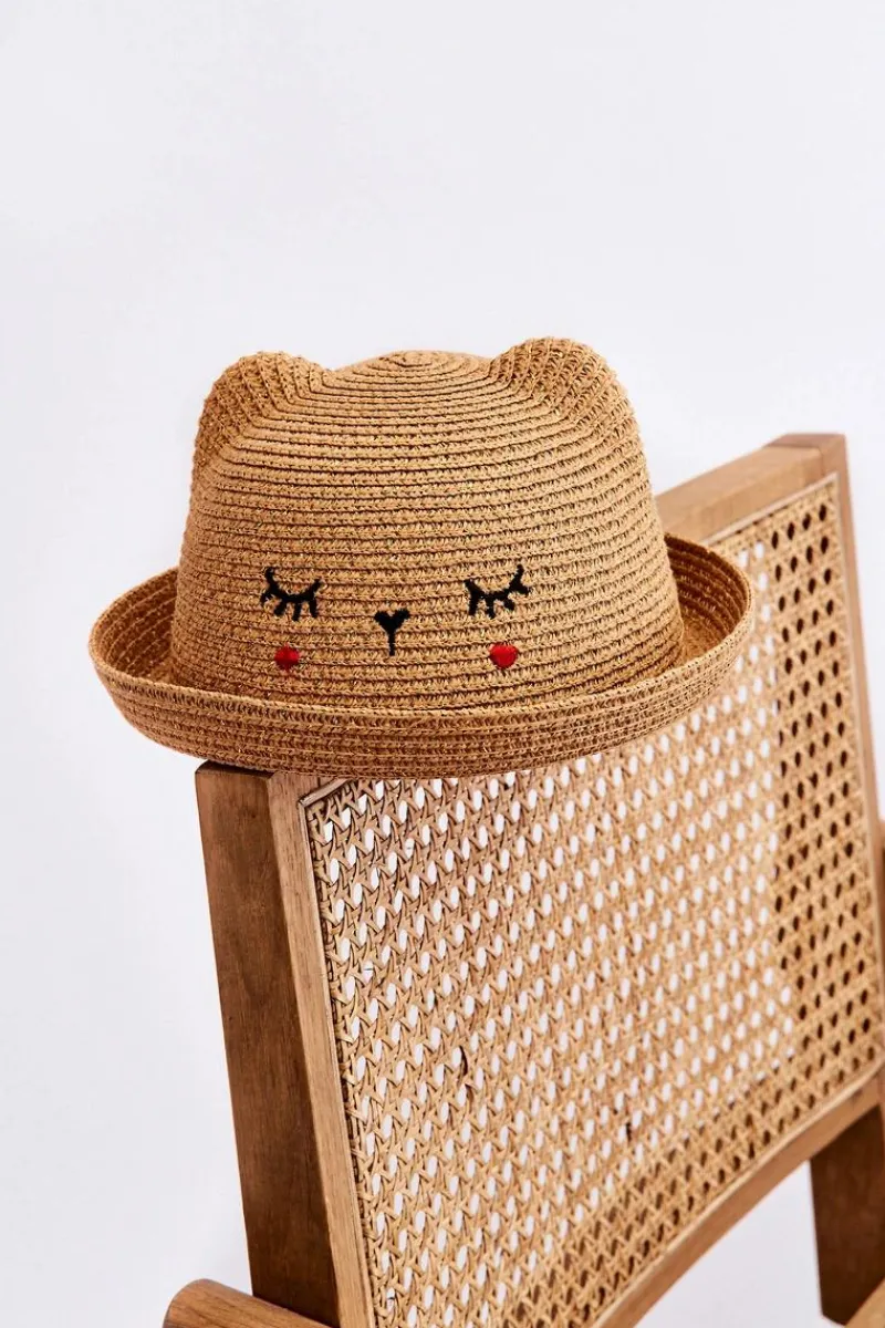 Okrycia Głowy>Boto Dziecięcy Kapelusz Z Misiem Beżowy