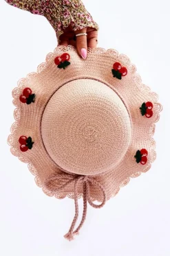 Online Boto Dziecięcy Kapelusz Z Wisienkami Różowy