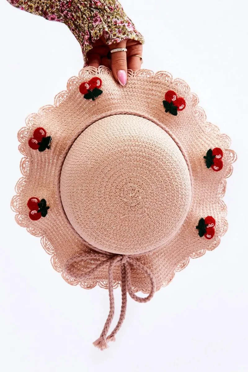 Online Boto Dziecięcy Kapelusz Z Wisienkami Różowy