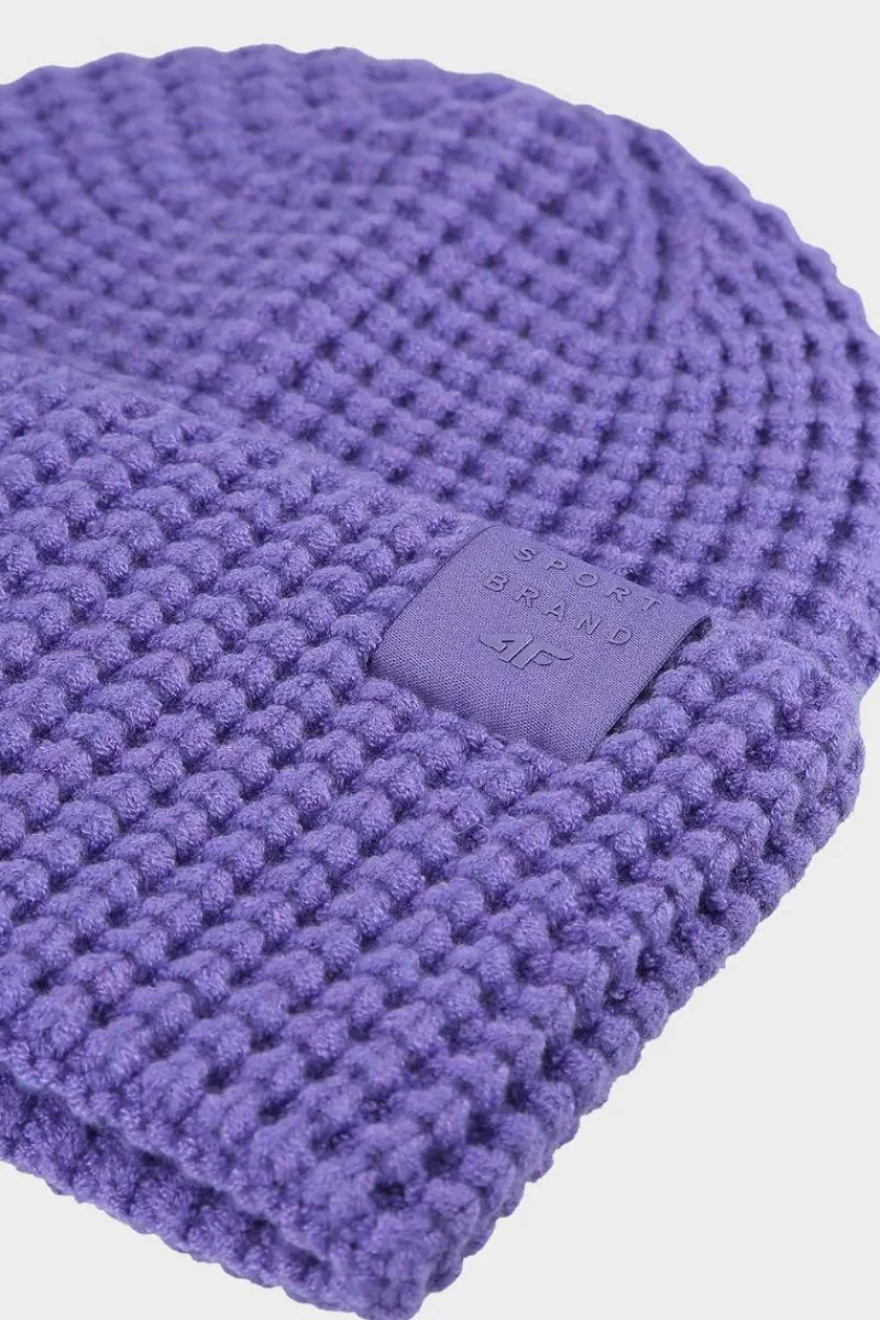 Hot Dziewczęca Czapka Zimowa JWAW24ACAPF414-51S Fioletowa Okrycia Głowy