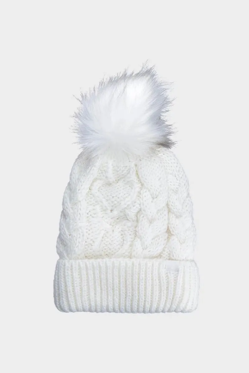 Clearance Dziewczęca Zimowa Czapka JWAW24ACAPF421-11S Biała Okrycia Głowy