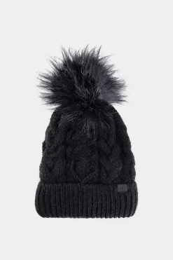 Okrycia Głowy>4F Dziewczęca Zimowa Czapka JWAW24ACAPF421-21S Czarna Czarny