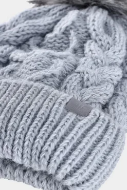 Discount 4F Dziewczęca Zimowa Czapka JWAW24ACAPF421-34S Niebieska Niebieski