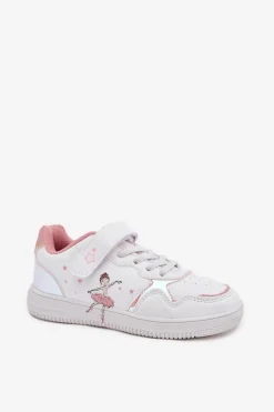 New Evento Dziewczęce Buty Sportowe Baletnica Białe Ulinasse