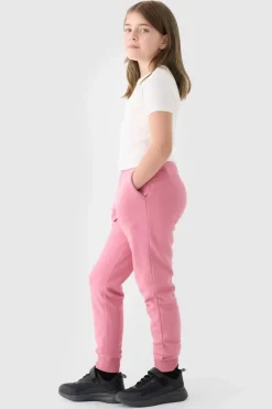 New 4F Dziewczęce Spodnie Dresowe Joggery JWMM00TTROF0828-56S Różowe Różowy
