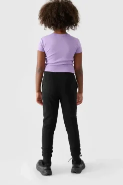 Discount 4F Dziewczęce Spodnie Dresowe Joggery JWMM00TTROF0828-20S Czarne