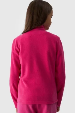Discount Dziewczęcy Polar Ze Stójką Slim JWMM00TFLEF261-55S Fuksja Dzieci Bluzy Dziecięce|Odzież 4F