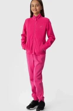 Discount Dziewczęcy Polar Ze Stójką Slim JWMM00TFLEF261-55S Fuksja Dzieci Bluzy Dziecięce|Odzież 4F