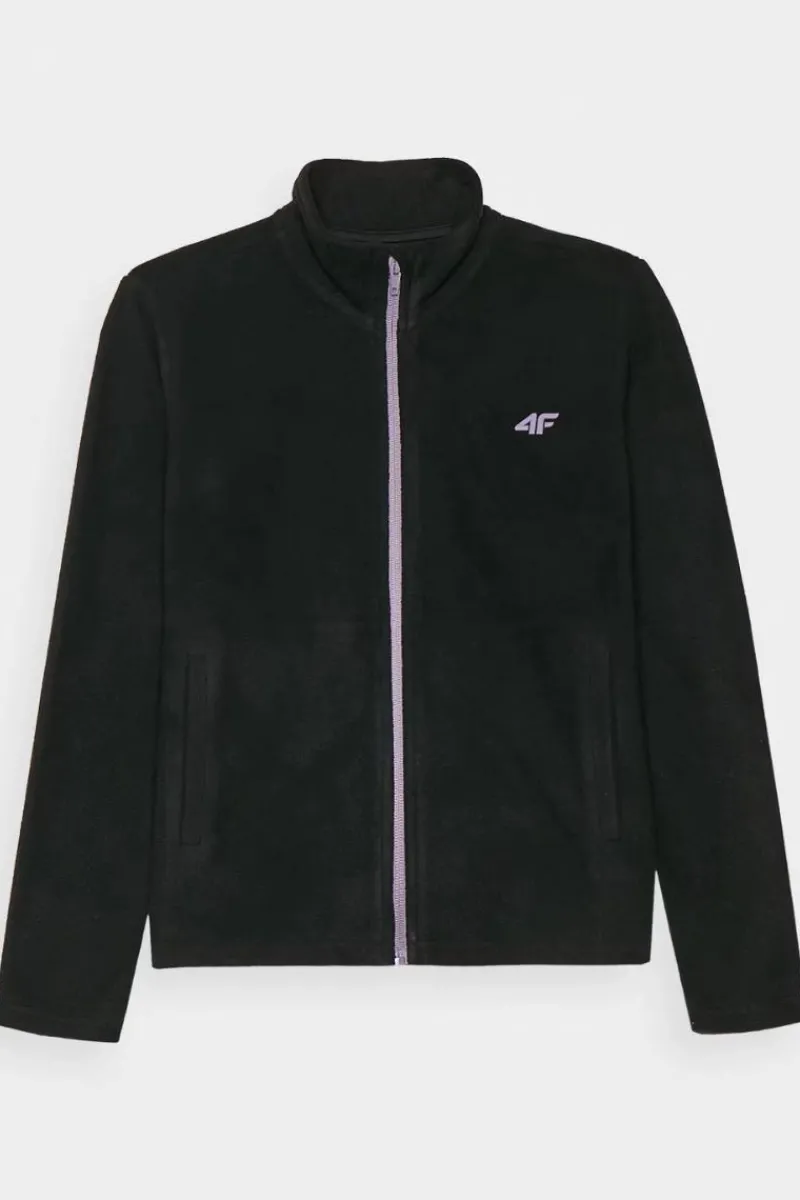 Clearance 4F Dziewczęcy Polar Ze Stójką Slim JWMM00TFLEF261-20S Czarny