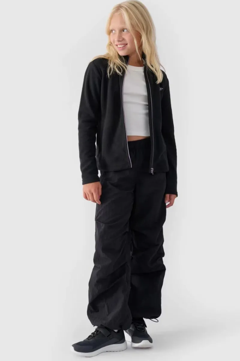 Clearance 4F Dziewczęcy Polar Ze Stójką Slim JWMM00TFLEF261-20S Czarny