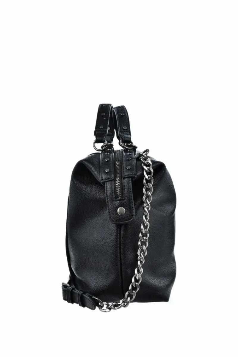 Sale Eko Skórzana Torebka Z Łańcuchem Big Star OO574020 Czarna Torebki Klasyczne