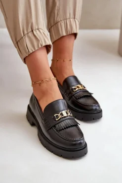 Mokasyny Damskie Skórzane><noscript><img width=