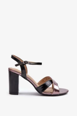 Sandały Na Słupku|Sandały Na Obcasie><noscript><img width=