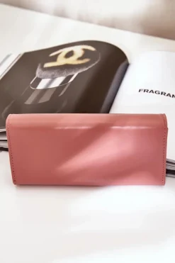 Sale Boto Eko Skórzany Gładki Portfel Damski Różowy Erolia