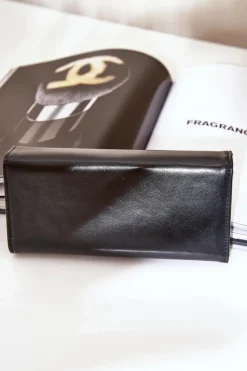 New Boto Eko Skórzany Gładki Portfel Damski Erolia Czarny