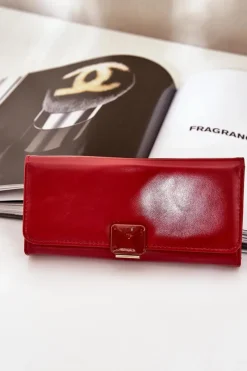 Hot Eko Skórzany Gładki Portfel Damski Erolia Portfele