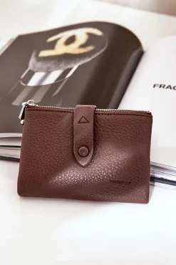 Portfele>Boto Eko Skórzany Portfel Damski Czekoladowy Bronica