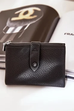 Portfele>Boto Eko Skórzany Portfel Damski Bronica Czarny