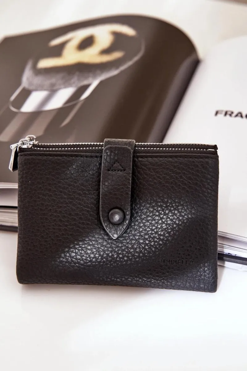 Portfele>Boto Eko Skórzany Portfel Damski Bronica Czarny