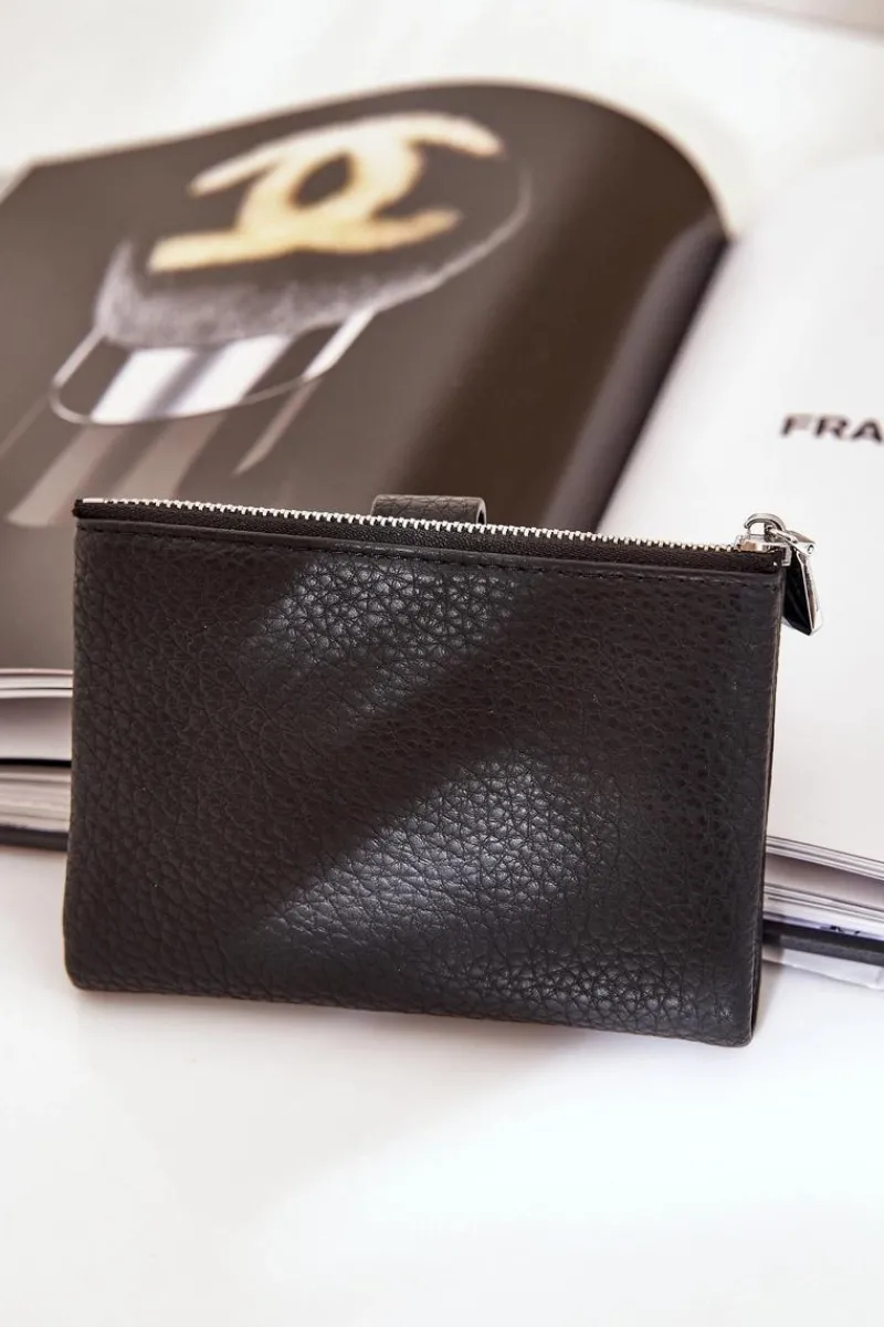 Portfele>Boto Eko Skórzany Portfel Damski Bronica Czarny