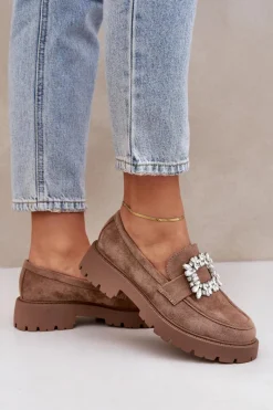 Loafersy Damskie|Mokasyny Na Platformie><noscript><img width=