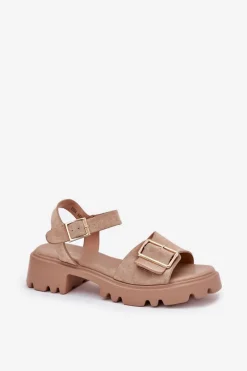 Sandały Płaskie><noscript><img width=