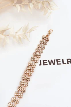 Bransoletki>Boto Elegancka Damska Bransoletka Z Cyrkoniami Złota