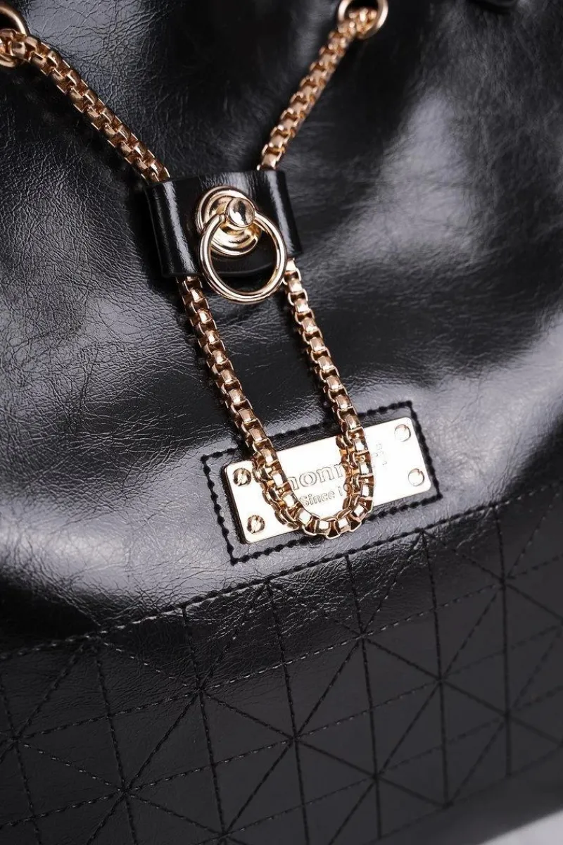 New Monnari Elegancka Damska Torba z Kosmetyczką BAG5810-020 Czarna