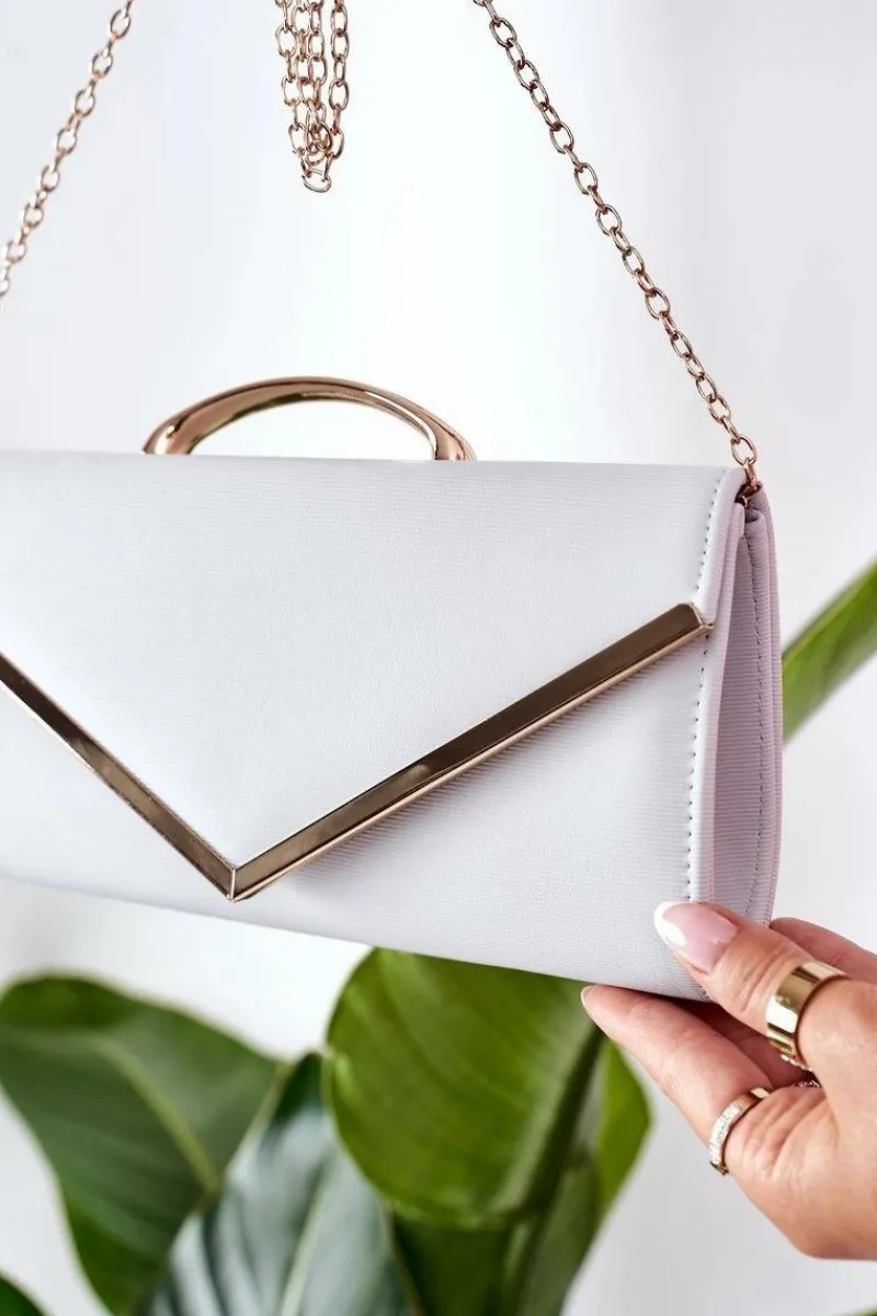 Outlet Boto Elegancka Kopertówka Z Łańcuszkiem Szara