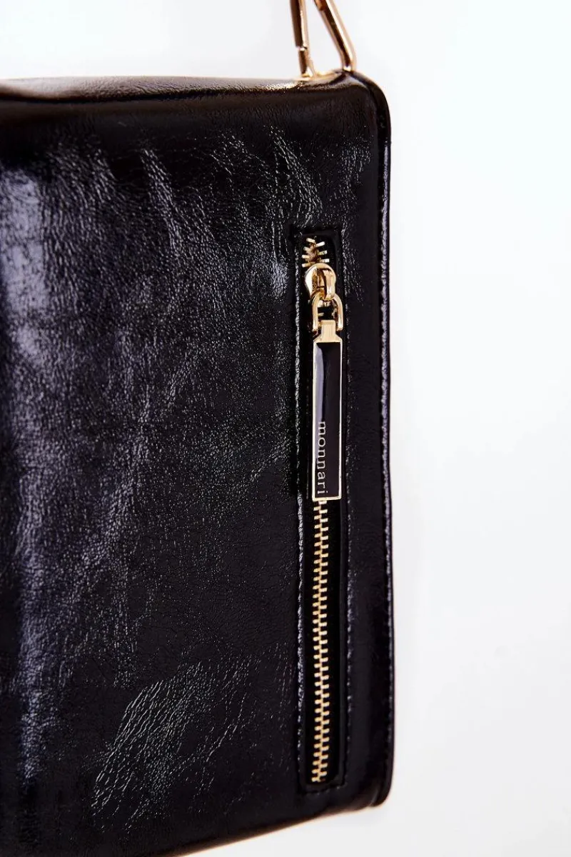 New Elegancka Mała Torebka ETUA030-020 Czarna Torebki Monnari|Listonoszki