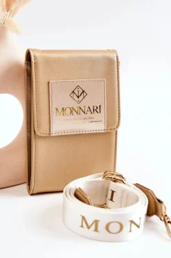 Torebki Monnari|Listonoszki></noscript>Monnari Elegancka Mała Torebka ETUA030-023 Złota