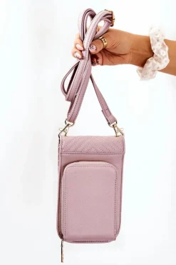 Elegancka Pikowana Torebka ETUA040-014 Fioletowa Torebki Monnari|Listonoszki