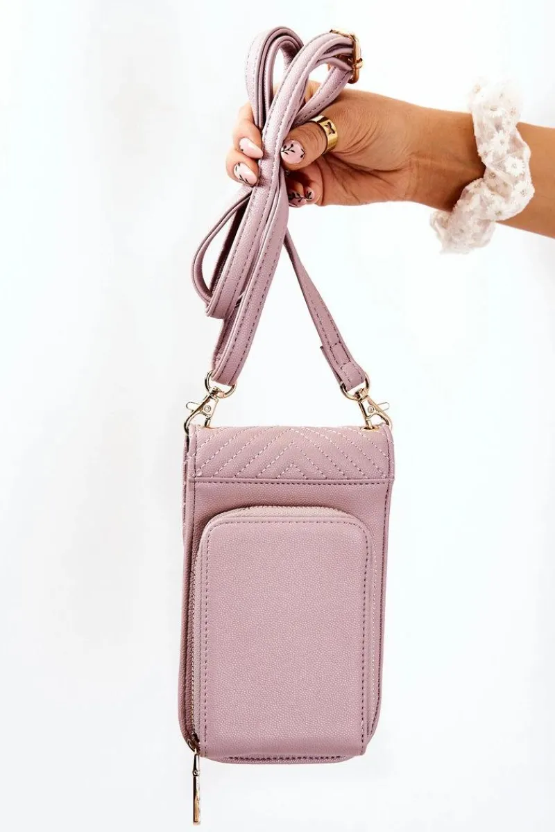 Elegancka Pikowana Torebka ETUA040-014 Fioletowa Torebki Monnari|Listonoszki