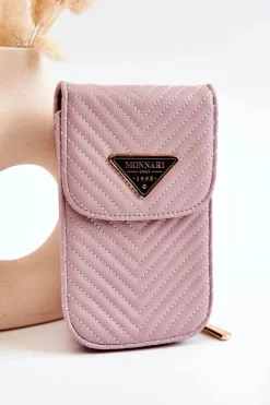 Elegancka Pikowana Torebka ETUA040-014 Fioletowa Torebki Monnari|Listonoszki