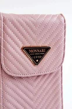 Elegancka Pikowana Torebka ETUA040-014 Fioletowa Torebki Monnari|Listonoszki