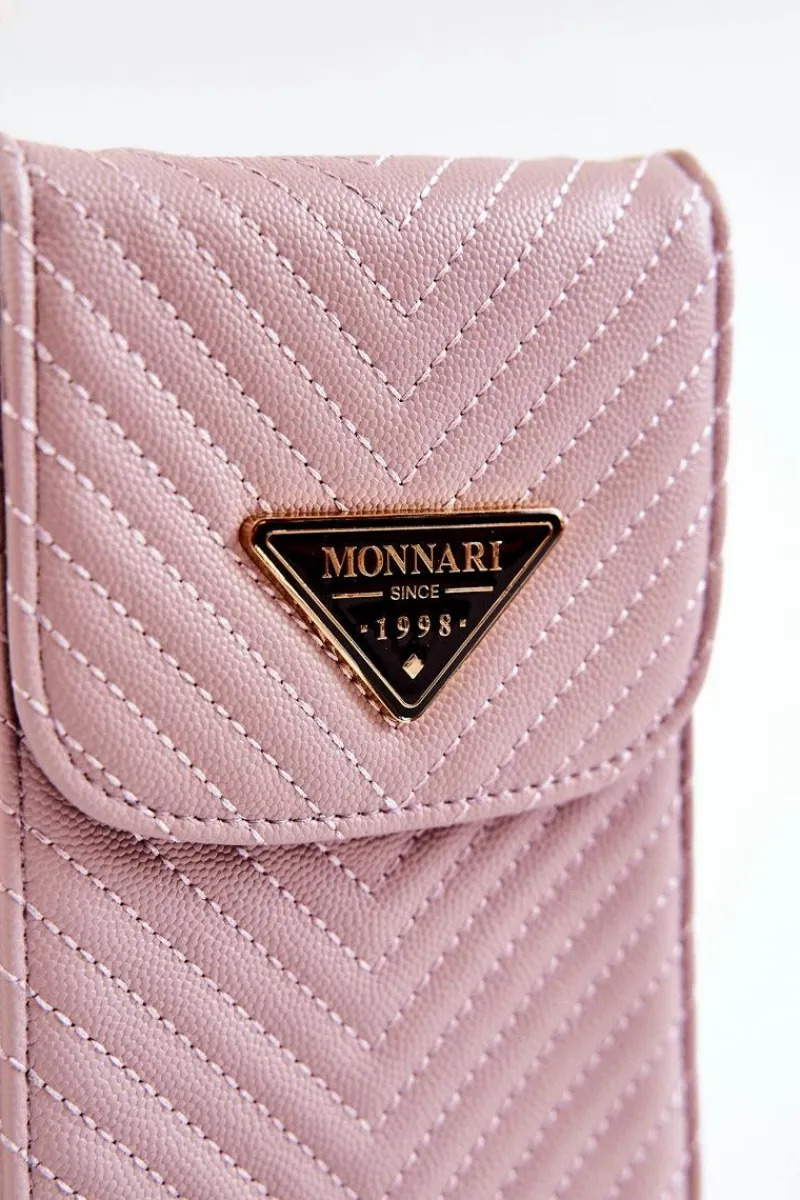 Elegancka Pikowana Torebka ETUA040-014 Fioletowa Torebki Monnari|Listonoszki