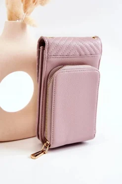 Elegancka Pikowana Torebka ETUA040-014 Fioletowa Torebki Monnari|Listonoszki