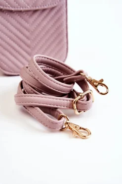 Elegancka Pikowana Torebka ETUA040-014 Fioletowa Torebki Monnari|Listonoszki