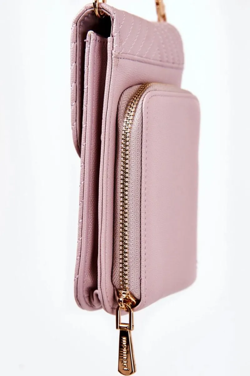 Elegancka Pikowana Torebka ETUA040-014 Fioletowa Torebki Monnari|Listonoszki