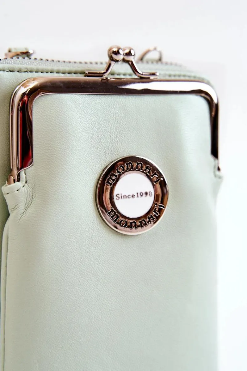 Torebki Monnari|Listonoszki>Monnari Elegancka Torebka Portfel 2w1 ETUA050-008 Miętowa