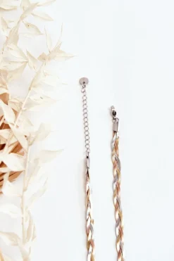 Naszyjniki>Glam Chic Elegancki Łańcuszek Żmijka Multikolorowy