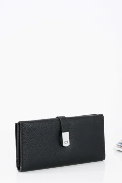 Clearance Boto Elegancki Damski Portfel Na Magnes Czarny