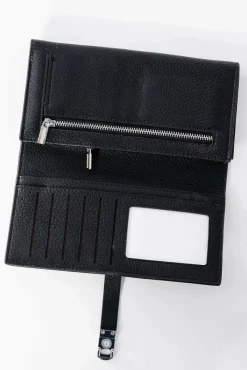 Clearance Boto Elegancki Damski Portfel Na Magnes Czarny