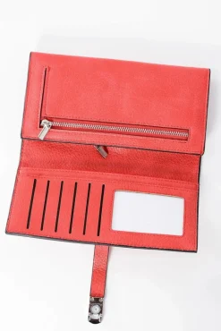 Portfele>Boto Elegancki Damski Portfel Czerwony Na Magnes